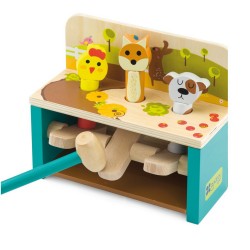 Игра с чукче "Подскачащи животни" - петле, лисица, куче Игра с чукче "Подскачащи животни" - петле, лисица, куче