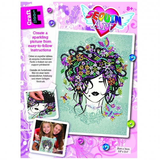 CRAFT TEEN, Изкуство с пайети, Flower girl CRAFT TEEN, Изкуство с пайети, Flower girl