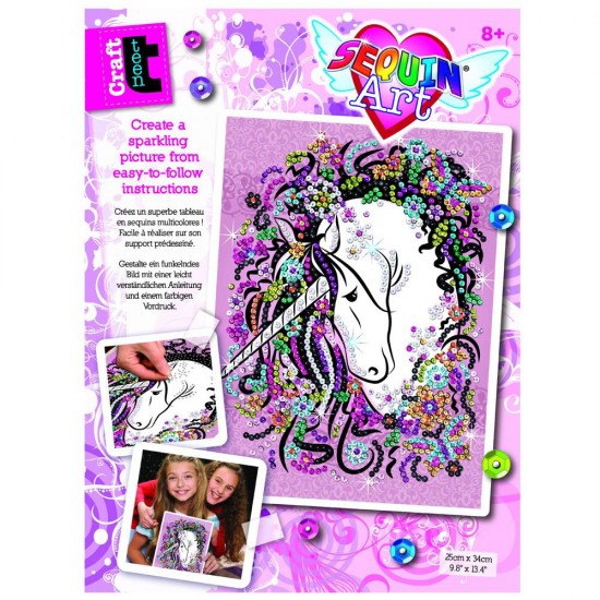 CRAFT TEEN, Изкуство с пайети, Еднорог CRAFT TEEN, Изкуство с пайети, Еднорог