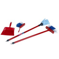 We Clean, Детски комплект за почистване Vileda – моп, метла и лопатка, 4 части We Clean, Детски комплект за почистване Vileda – моп, метла и лопатка, 4 части