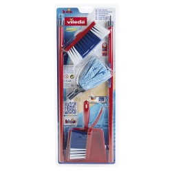 We Clean, Детски комплект за почистване Vileda – моп, метла и лопатка, 4 части We Clean, Детски комплект за почистване Vileda – моп, метла и лопатка, 4 части