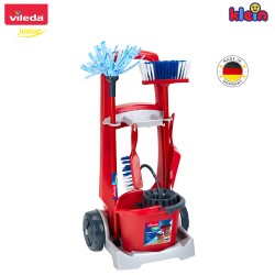 We Clean, Детска количка за почистване Vileda, с аксесоари We Clean, Детска количка за почистване Vileda, с аксесоари