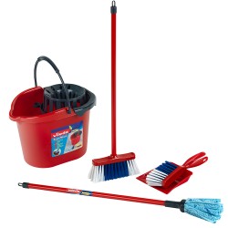 We Clean, Детска количка за почистване Vileda, с прахосмукачка и аксесоари