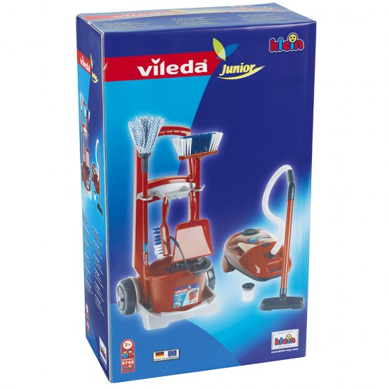 We Clean, Детска количка за почистване Vileda, с прахосмукачка и аксесоари