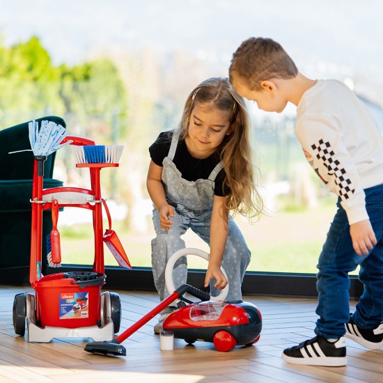 We Clean, Детска количка за почистване Vileda, с прахосмукачка и аксесоари