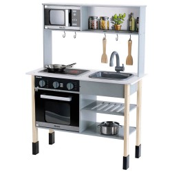 Детска дървена кухня Miele Midi, с аксесоари, звук и светлина Детска дървена кухня Miele Midi, с аксесоари, звук и светлина