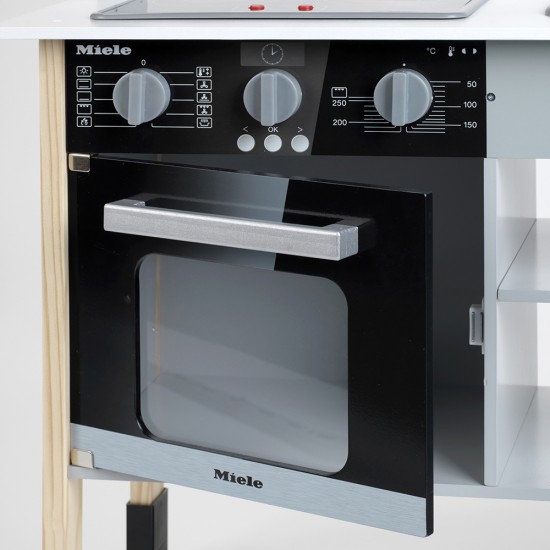 Детска дървена кухня Miele Midi, с аксесоари, звук и светлина Детска дървена кухня Miele Midi, с аксесоари, звук и светлина
