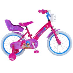Детски велосипед с помощни колела, Shimmer & Shine, 16 инча Детски велосипед с помощни колела, Shimmer & Shine, 16 инча