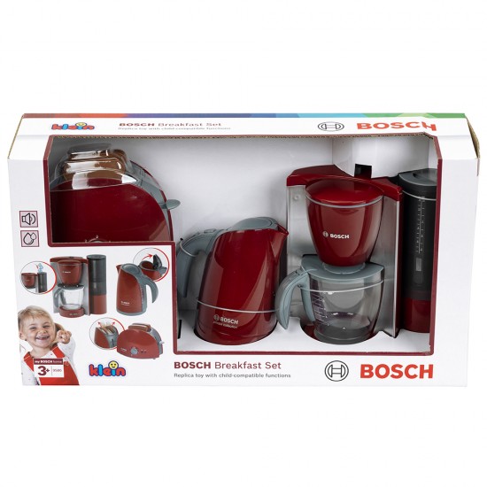 Bosch Mini, Детски комплект за закуска с тостер, кана и кафе машина Bosch Mini, Детски комплект за закуска с тостер, кана и кафе машина