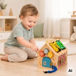 Активна дъска - бизиборд, с ключалки и резета Активна дъска - бизиборд, с ключалки и резета
